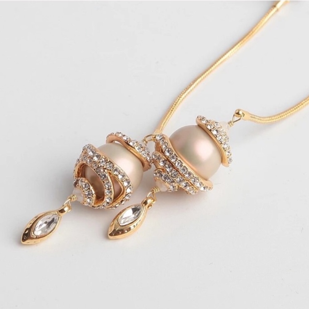 Alexis Bittar Pearl and Crystal Drop Earrings - Picture 3 of 6